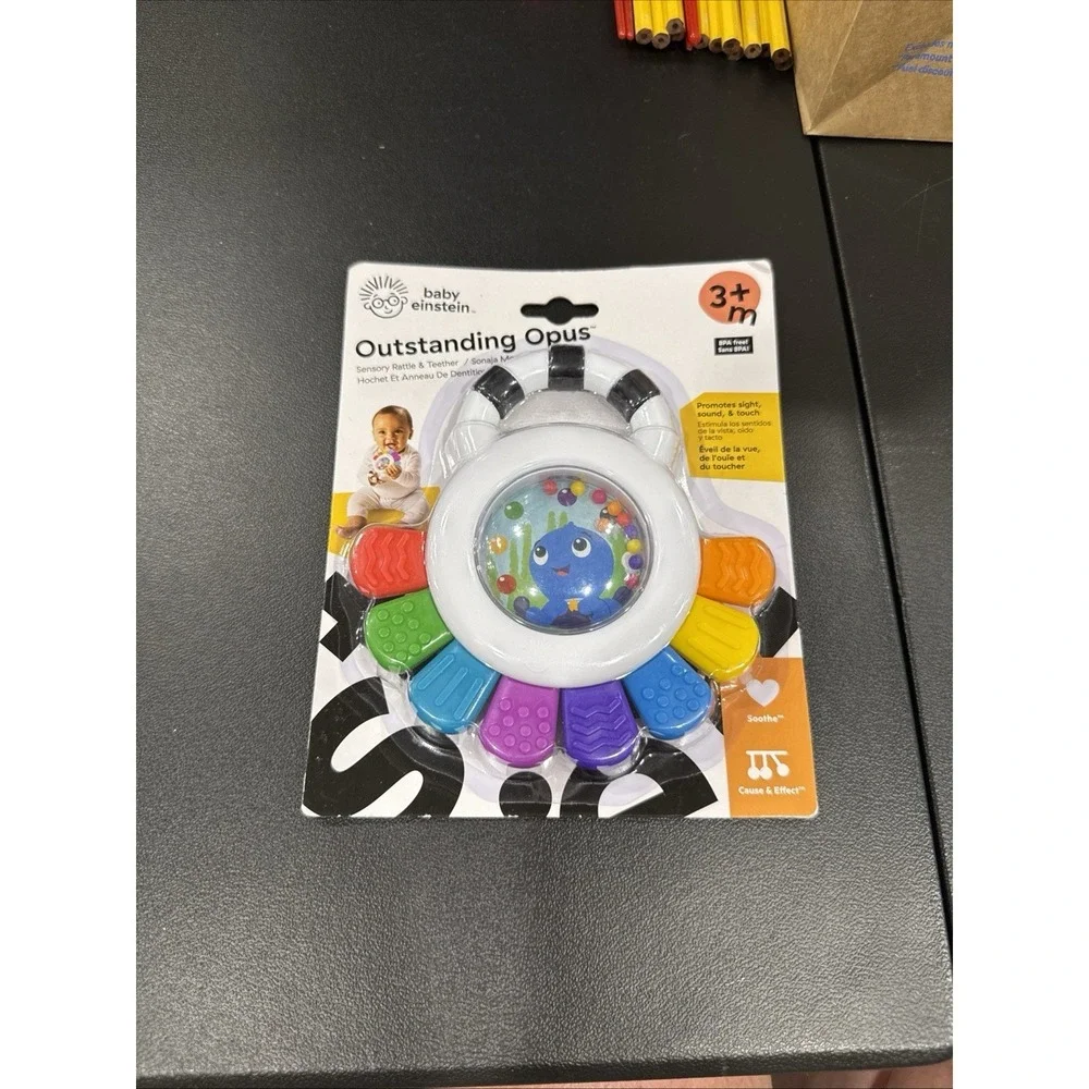 Baby Einstein Outstanding Opus The Octopus Sensory Rattle & Teether Multi-Use